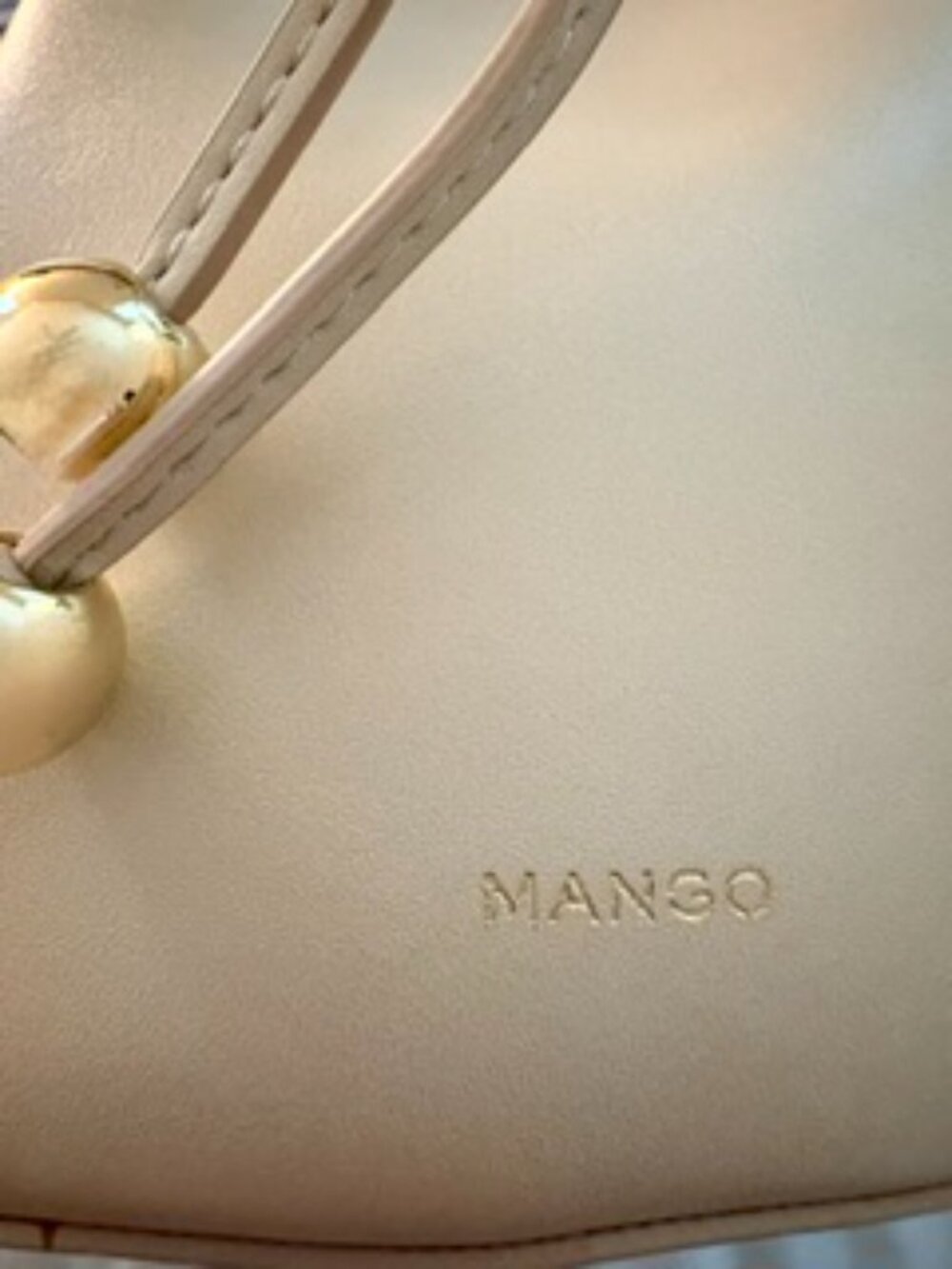 Mango Faux Leather Bucket Handbag NWT - Picture 5 of 7